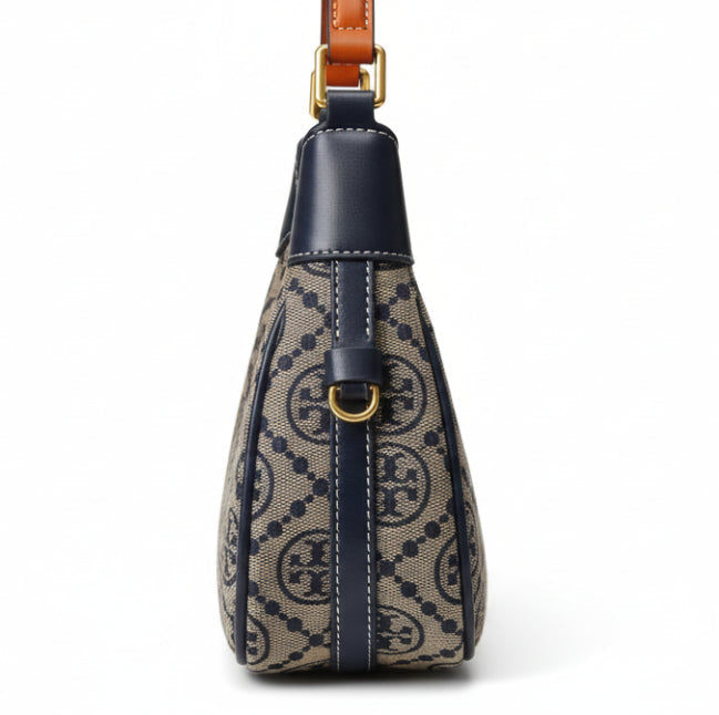 Tory Burch T Monogram Crescent Shoulder Bag