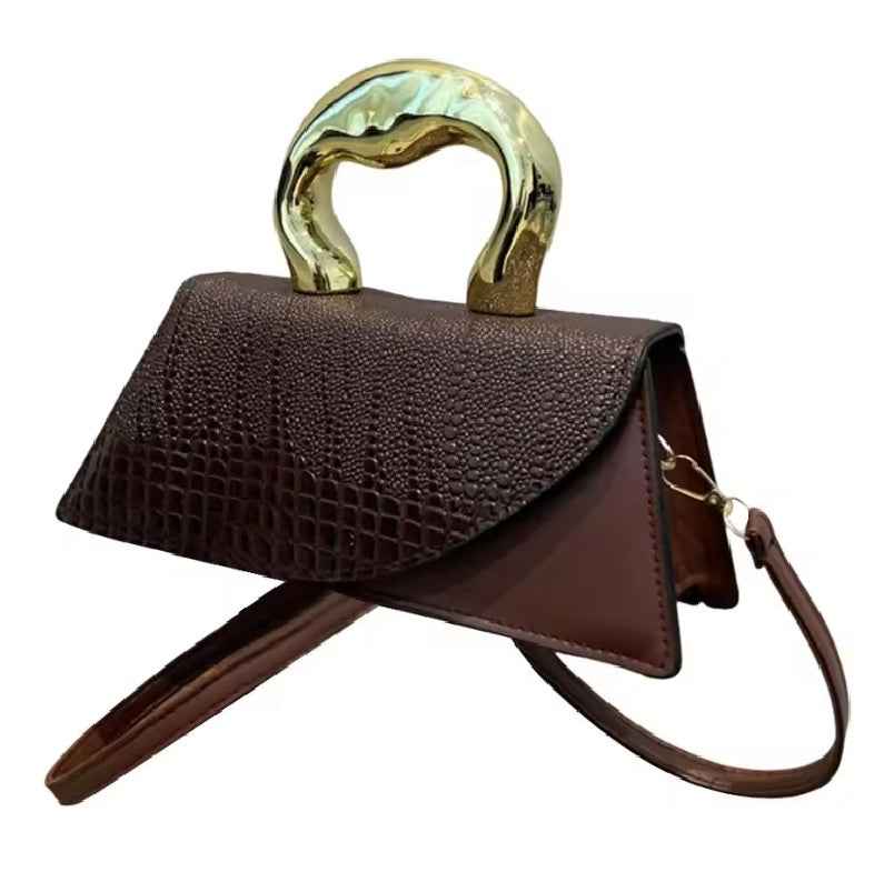 Women Crocodile Pattern Crossbody Handbag