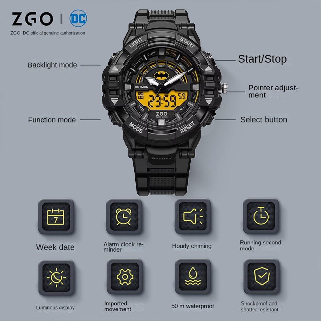 ZGO Batman & Superman Sports Watch - itzy bitsy