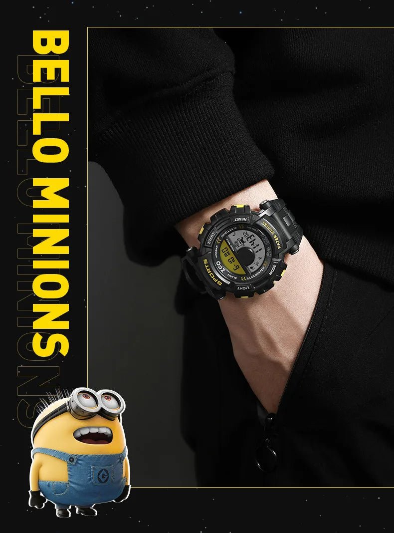 ZGO Co Branded Minions Sports Multi Functional Electronic Watch - itzy bitsy