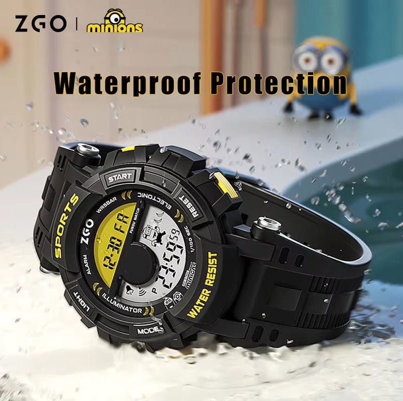 ZGO Co Branded Minions Sports Multi Functional Electronic Watch - itzy bitsy