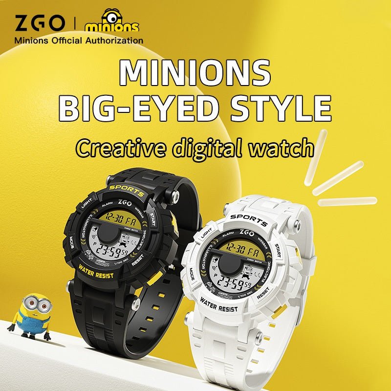 ZGO Co Branded Minions Sports Multi Functional Electronic Watch - itzy bitsy