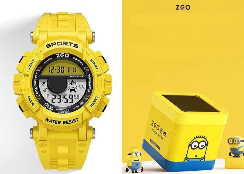 ZGO Co Branded Minions Sports Multi Functional Electronic Watch - itzy bitsy
