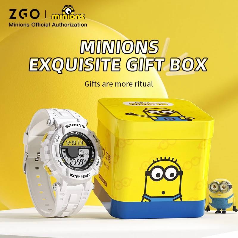 ZGO Co Branded Minions Sports Multi Functional Electronic Watch - itzy bitsy