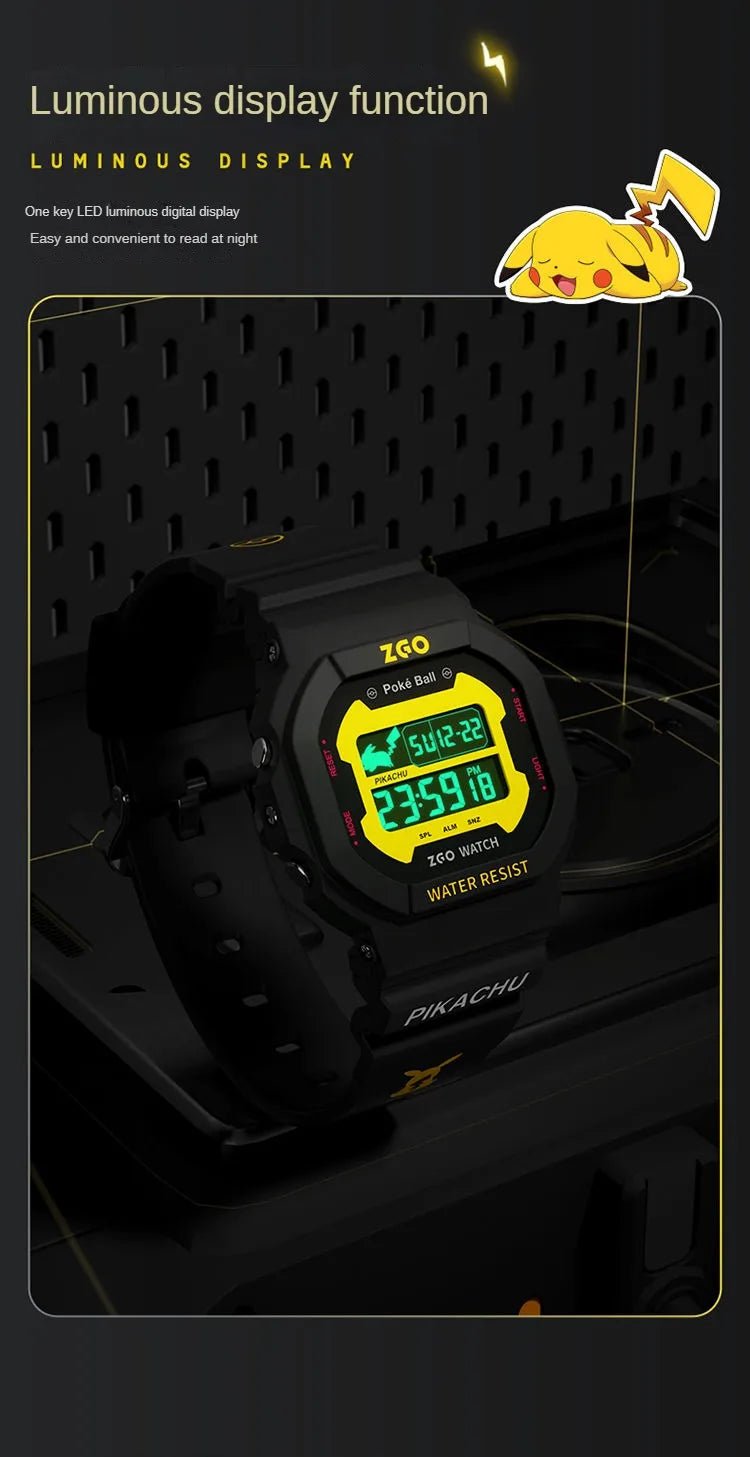 ZGO Pikachu Digital Watches - itzy bitsy
