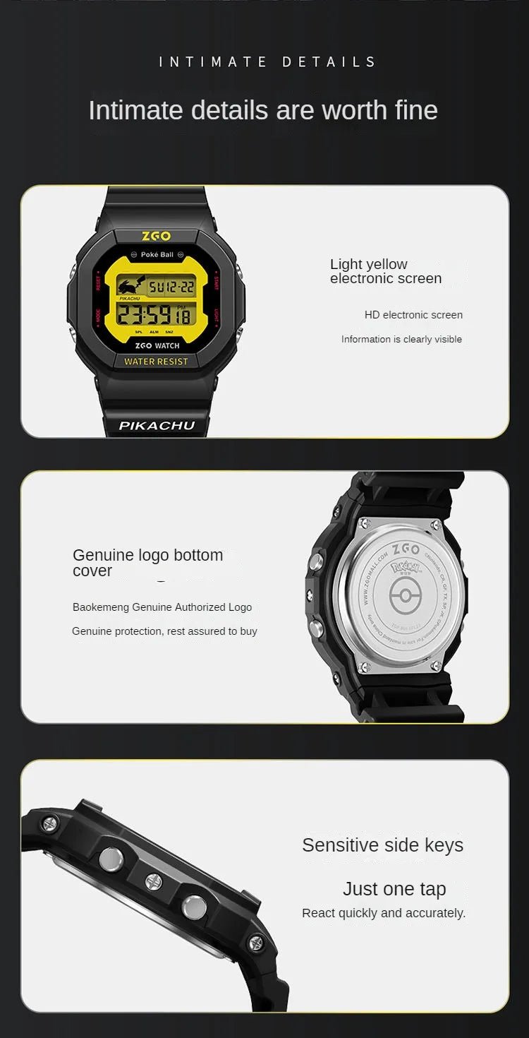 ZGO Pikachu Digital Watches - itzy bitsy