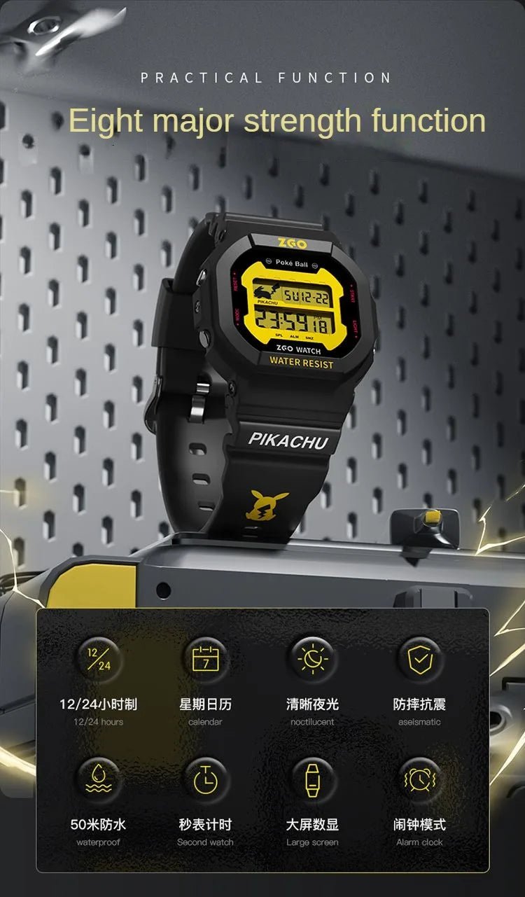 ZGO Pikachu Digital Watches - itzy bitsy