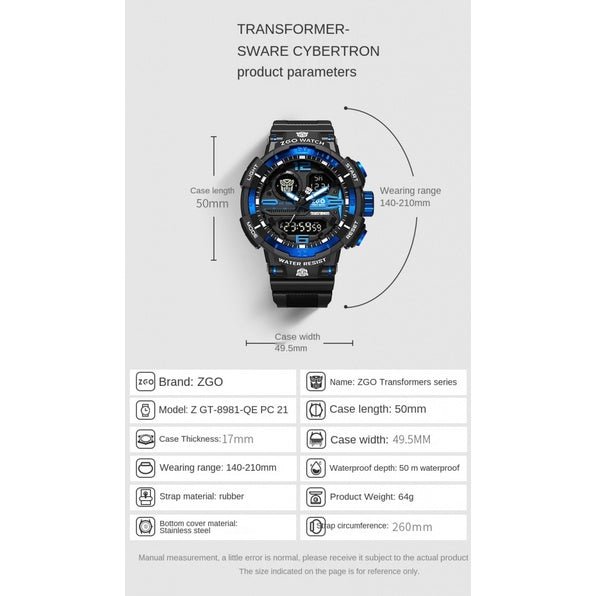 ZGO Transformers Sports Watch - itzy bitsy